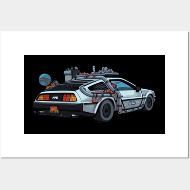 Back to the Future - DMC DeLorean Wall Art by Pixy Official